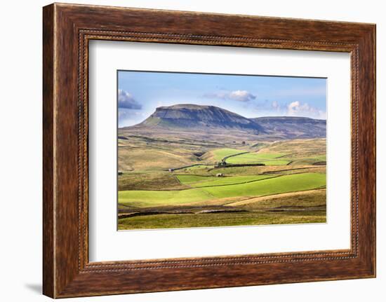 Pen Y Ghent from Above Langcliffe Near Settle, Yorkshire, England, United Kingdom, Europe-Mark Sunderland-Framed Photographic Print