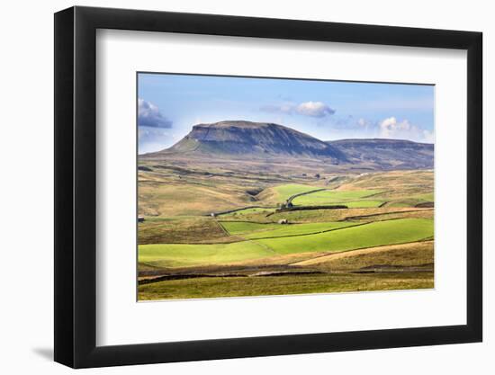 Pen Y Ghent from Above Langcliffe Near Settle, Yorkshire, England, United Kingdom, Europe-Mark Sunderland-Framed Photographic Print