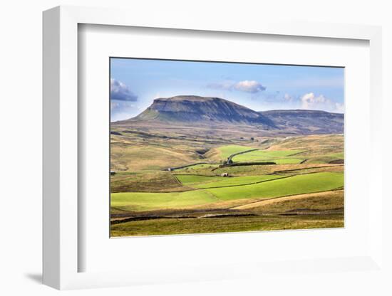 Pen Y Ghent from Above Langcliffe Near Settle, Yorkshire, England, United Kingdom, Europe-Mark Sunderland-Framed Photographic Print