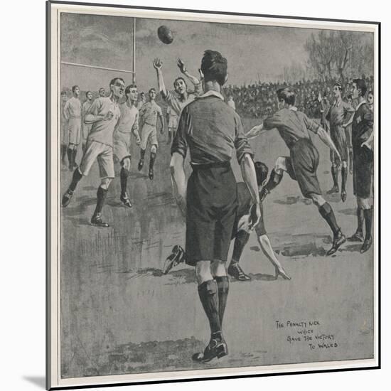 Penalty Kick Sails Between the Posts Giving Wales a 9-8 Victory Over England-null-Mounted Art Print