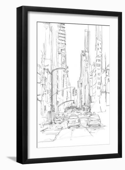 Pencil Cityscape Study IV-Ethan Harper-Framed Art Print