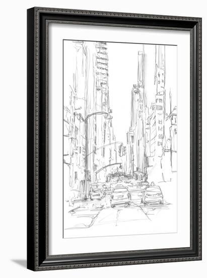 Pencil Cityscape Study IV-Ethan Harper-Framed Art Print