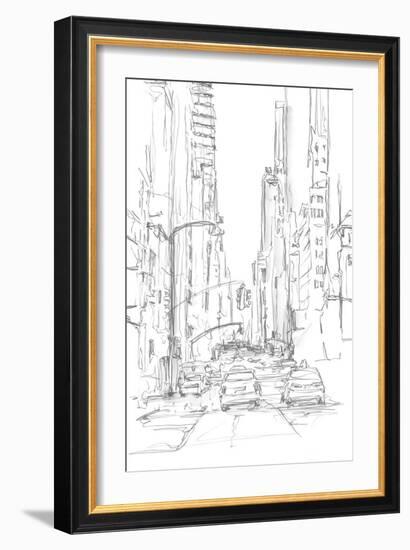 Pencil Cityscape Study IV-Ethan Harper-Framed Art Print