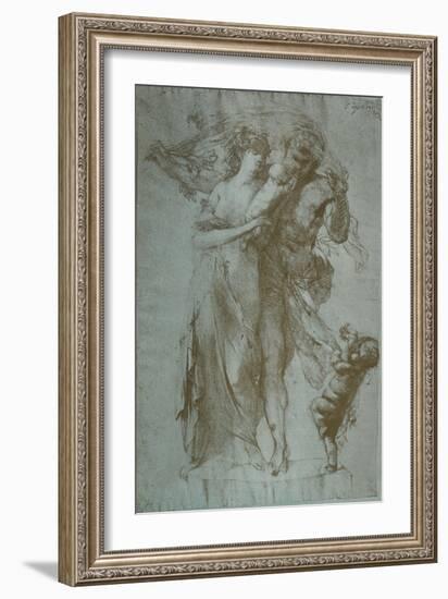 Pencil Drawing by Auguste Rodin, c1860-1906, (1906-7)-Auguste Rodin-Framed Giclee Print