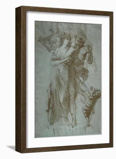 Pencil Drawing by Auguste Rodin, c1860-1906, (1906-7)-Auguste Rodin-Framed Giclee Print