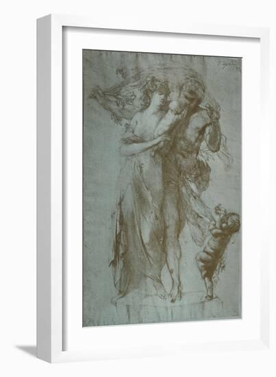 Pencil Drawing by Auguste Rodin, c1860-1906, (1906-7)-Auguste Rodin-Framed Giclee Print