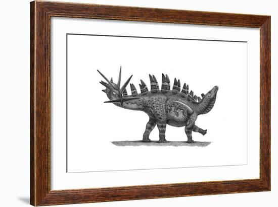 Pencil Drawing of Chungkingosaurus Jiangbeiensis-null-Framed Art Print