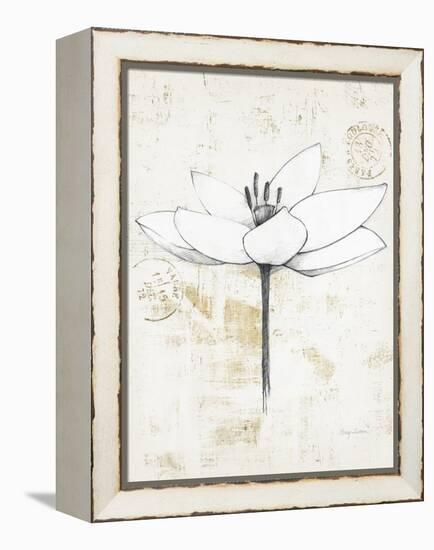 Pencil Floral I Gold-Avery Tillmon-Framed Stretched Canvas