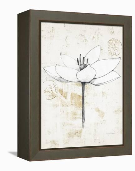 Pencil Floral I Gold-Avery Tillmon-Framed Stretched Canvas