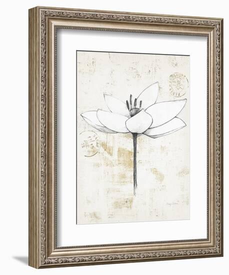 Pencil Floral I Gold-Avery Tillmon-Framed Premium Giclee Print