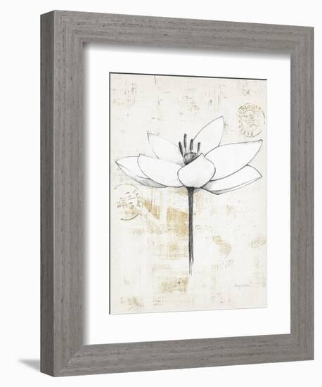 Pencil Floral I Gold-Avery Tillmon-Framed Premium Giclee Print