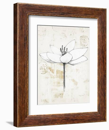 Pencil Floral I Gold-Avery Tillmon-Framed Premium Giclee Print