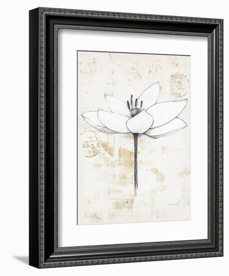 Pencil Floral I Gold-Avery Tillmon-Framed Premium Giclee Print