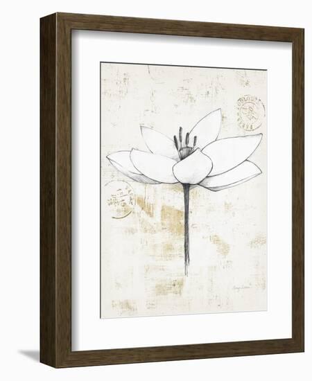 Pencil Floral I Gold-Avery Tillmon-Framed Art Print