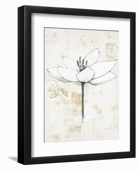 Pencil Floral I Gold-Avery Tillmon-Framed Art Print