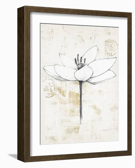 Pencil Floral I Gold-Avery Tillmon-Framed Art Print