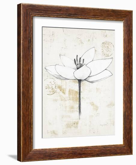 Pencil Floral I Gold-Avery Tillmon-Framed Art Print