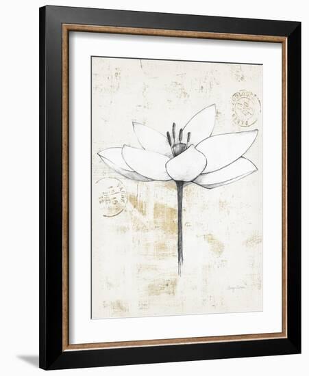 Pencil Floral I Gold-Avery Tillmon-Framed Art Print