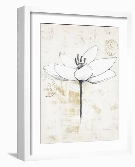 Pencil Floral I Gold-Avery Tillmon-Framed Art Print