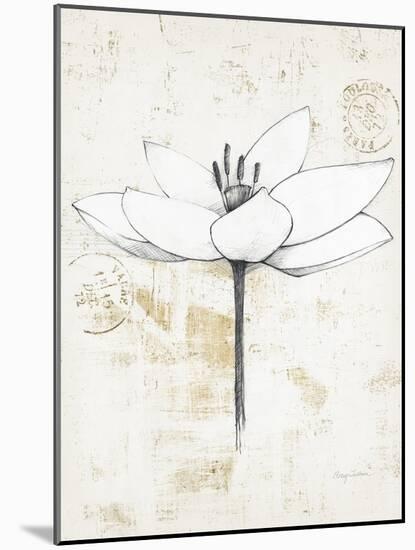 Pencil Floral I Gold-Avery Tillmon-Mounted Art Print