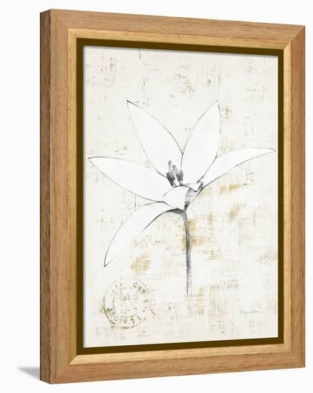 Pencil Floral XII Gold-Avery Tillmon-Framed Stretched Canvas