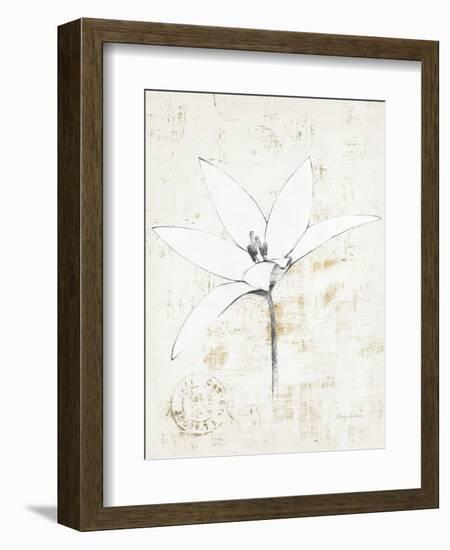 Pencil Floral XII Gold-Avery Tillmon-Framed Art Print