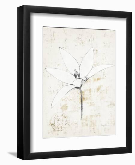 Pencil Floral XII Gold-Avery Tillmon-Framed Art Print