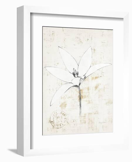 Pencil Floral XII Gold-Avery Tillmon-Framed Art Print