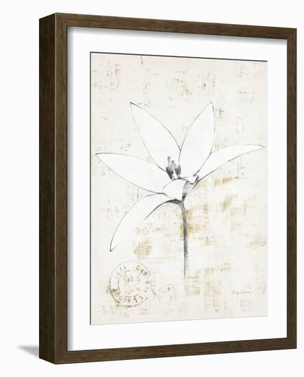 Pencil Floral XII Gold-Avery Tillmon-Framed Art Print