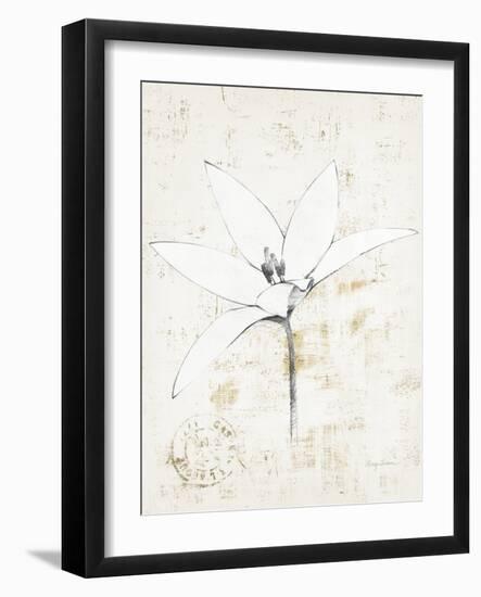 Pencil Floral XII Gold-Avery Tillmon-Framed Art Print