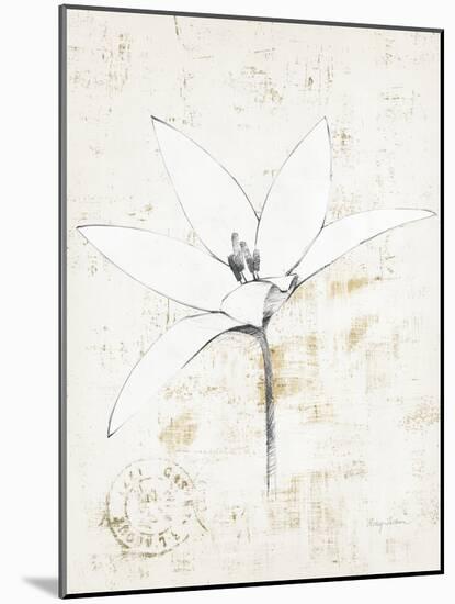 Pencil Floral XII Gold-Avery Tillmon-Mounted Art Print