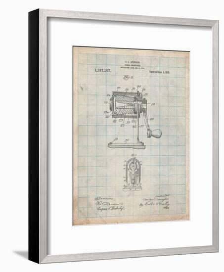 Pencil Sharpener Patent-Cole Borders-Framed Art Print