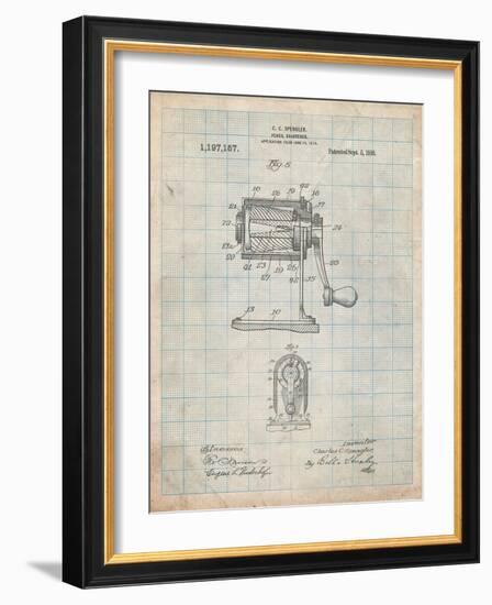 Pencil Sharpener Patent-Cole Borders-Framed Art Print