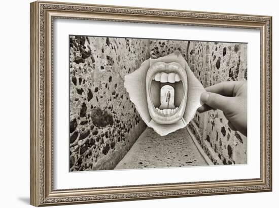 Pencil Vs Camera 34 - Big Mouth-Ben Heine-Framed Giclee Print