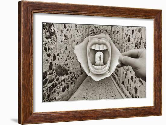 Pencil Vs Camera 34 - Big Mouth-Ben Heine-Framed Giclee Print