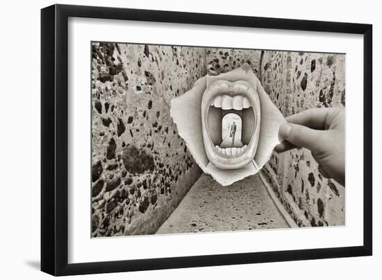 Pencil Vs Camera 34 - Big Mouth-Ben Heine-Framed Giclee Print