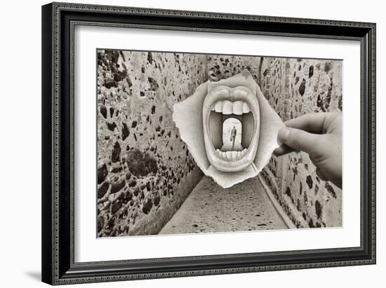 Pencil Vs Camera 34 - Big Mouth-Ben Heine-Framed Giclee Print