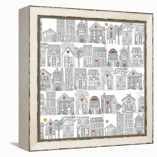 Pencil Weather Love-Sharon Turner-Framed Stretched Canvas