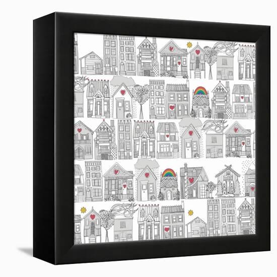 Pencil Weather Love-Sharon Turner-Framed Stretched Canvas