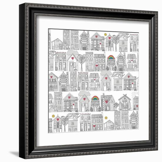 Pencil Weather Love-Sharon Turner-Framed Art Print