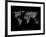 Pencile Scribble World Map 2-NaxArt-Framed Art Print