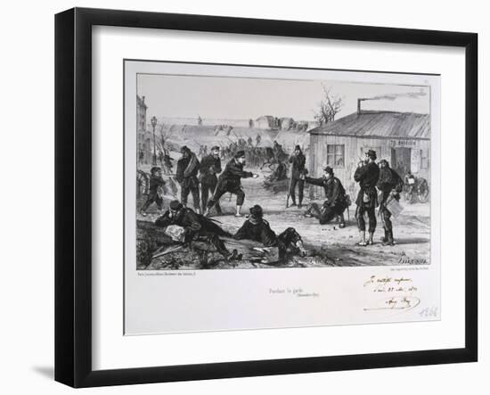 Pendant La Garde, Siege of Paris, Franco-Prussian War, November 1870-Auguste Bry-Framed Giclee Print