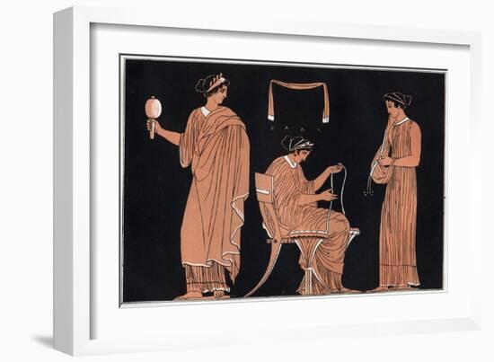 Penelope and Her Servants-Stefano Bianchetti-Framed Giclee Print