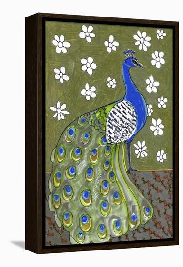 Penelope B Peacock-Blenda Tyvoll-Framed Premier Image Canvas