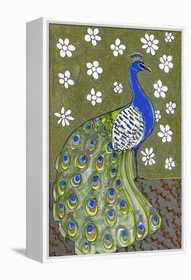 Penelope B Peacock-Blenda Tyvoll-Framed Premier Image Canvas