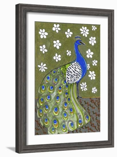 Penelope B Peacock-Blenda Tyvoll-Framed Giclee Print