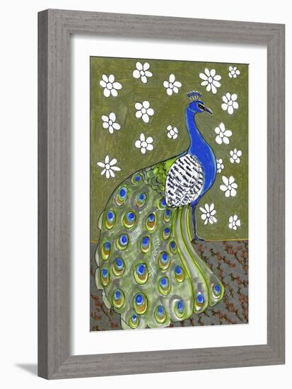 Penelope B Peacock-Blenda Tyvoll-Framed Giclee Print