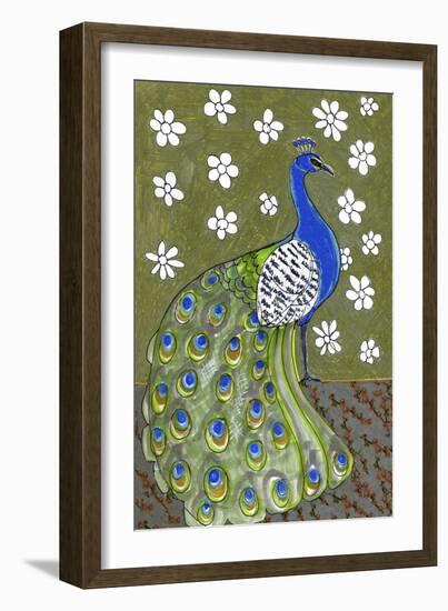 Penelope B Peacock-Blenda Tyvoll-Framed Giclee Print