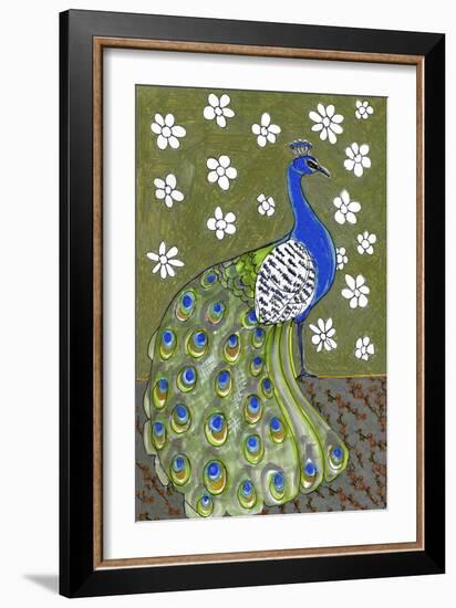 Penelope B Peacock-Blenda Tyvoll-Framed Giclee Print