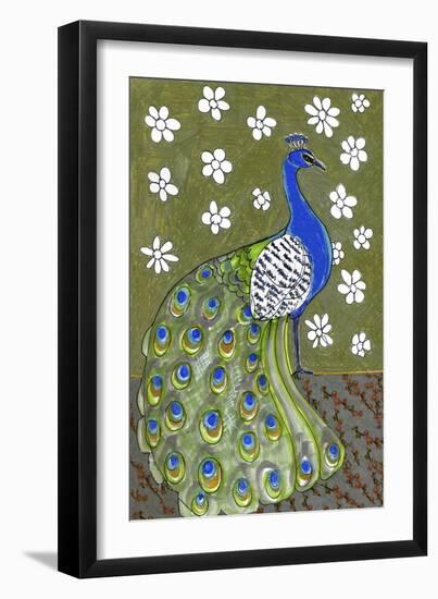 Penelope B Peacock-Blenda Tyvoll-Framed Giclee Print